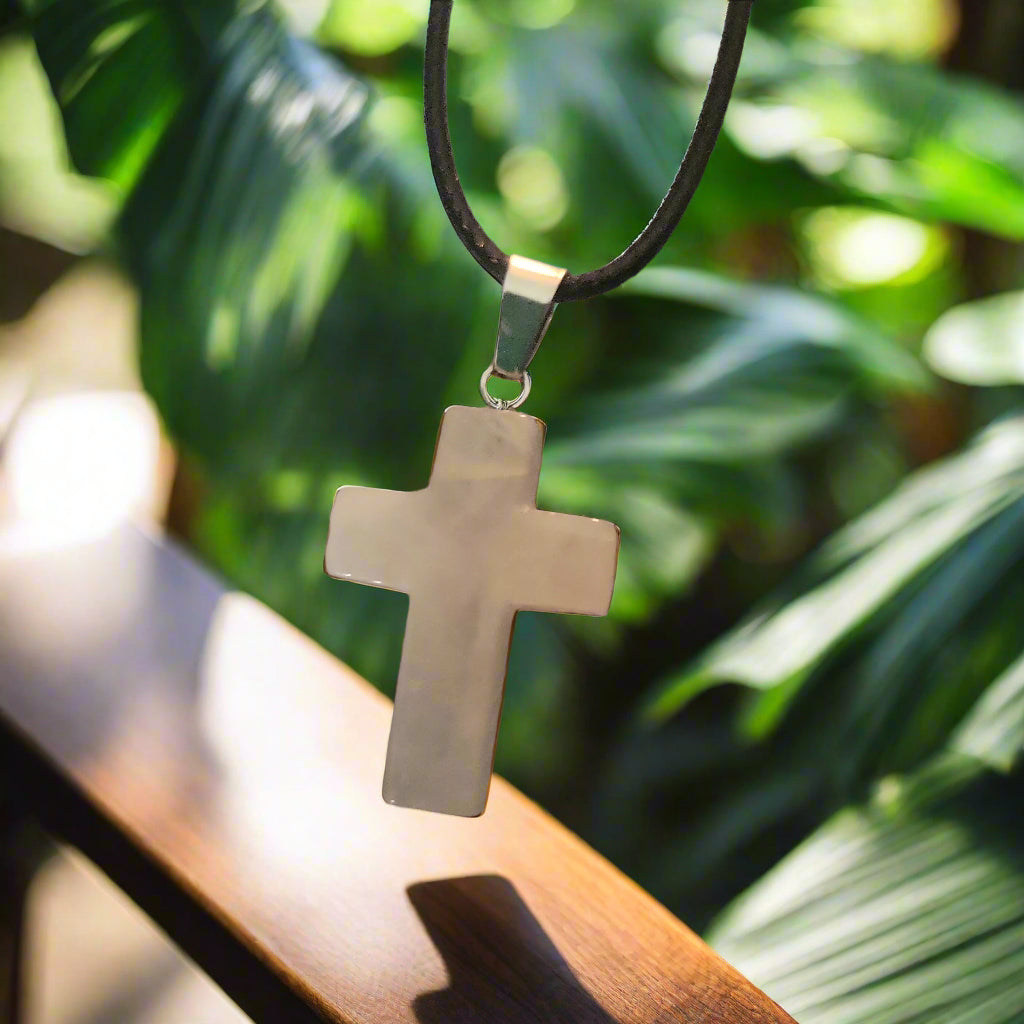 Rose Quartz Cross Necklace