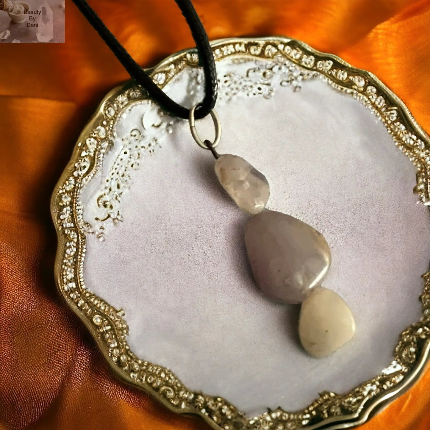 Amethyst Necklace on Leather Cord