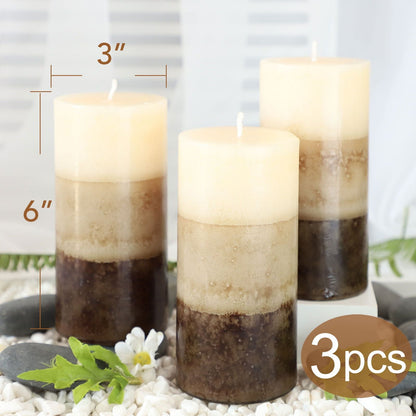 Vanilla Cupcake Aromatherapy Pillar Candles (Set of 3)