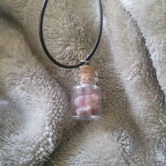 Strawberry Quartz Pendant Necklace