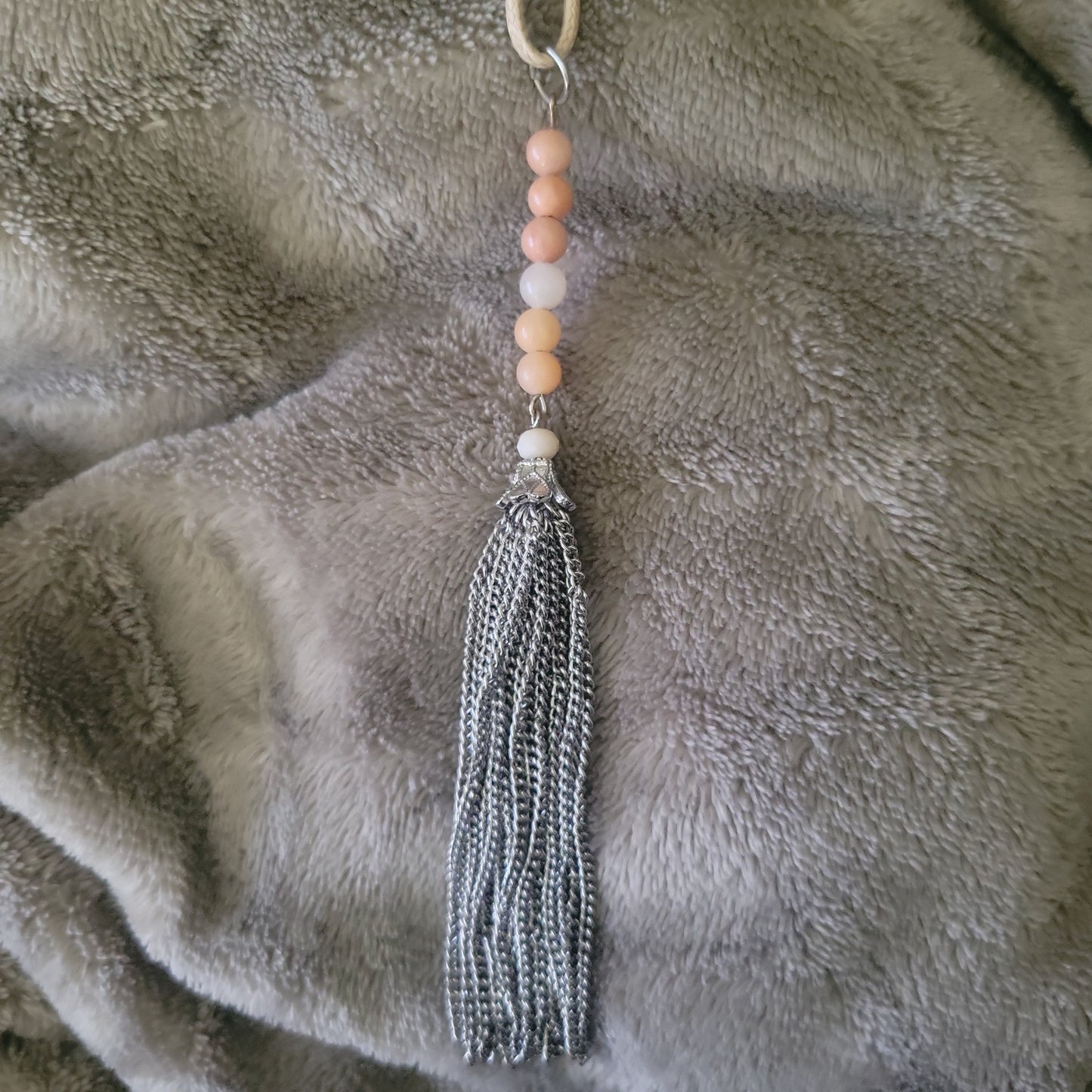Pink Aventurine Tassel Necklace