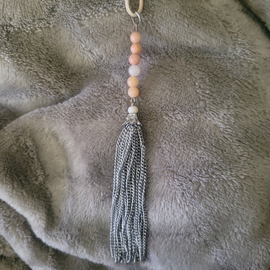 Pink Aventurine Tassel Necklace