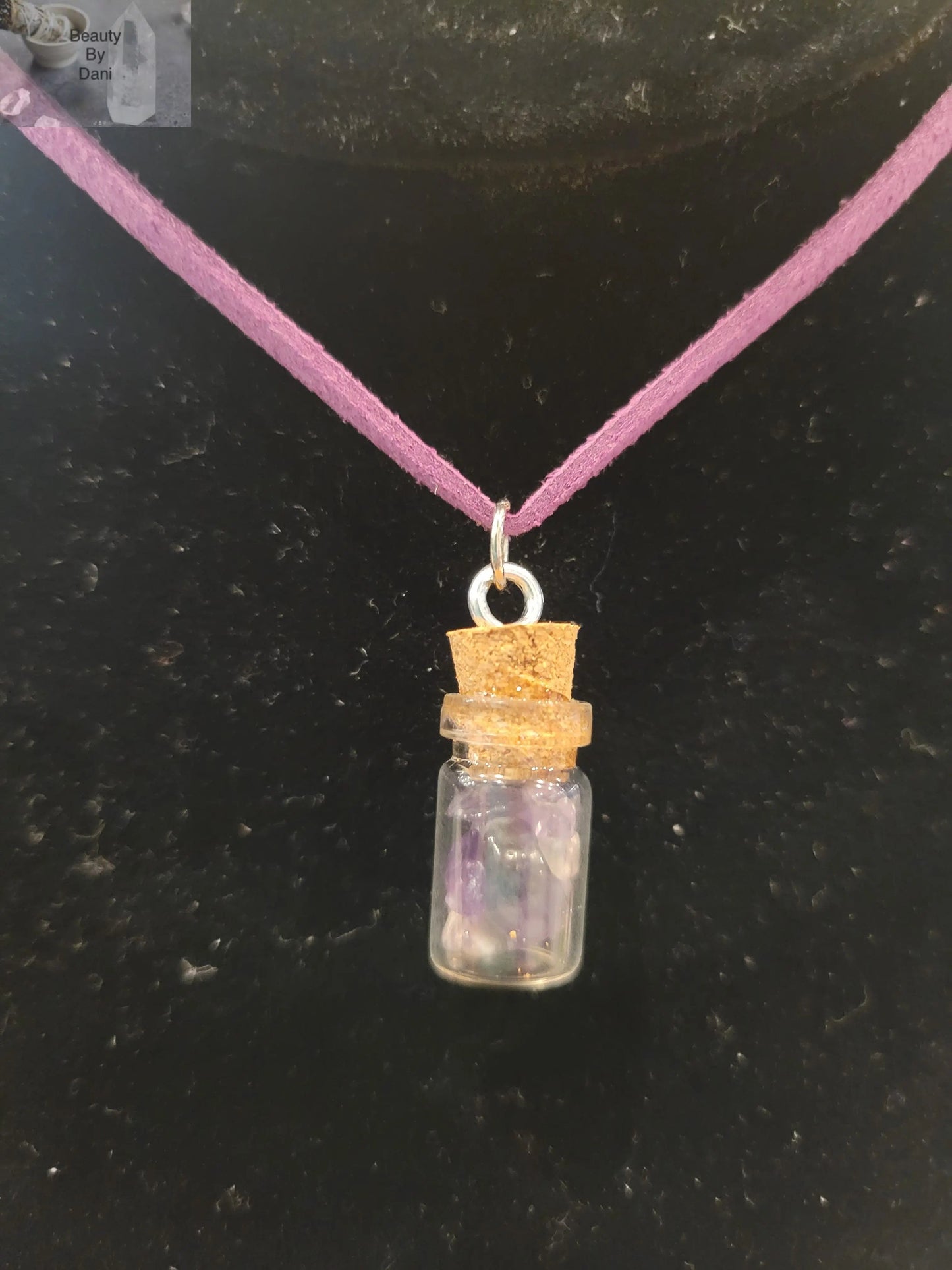 Amethyst in a Bottle Necklace