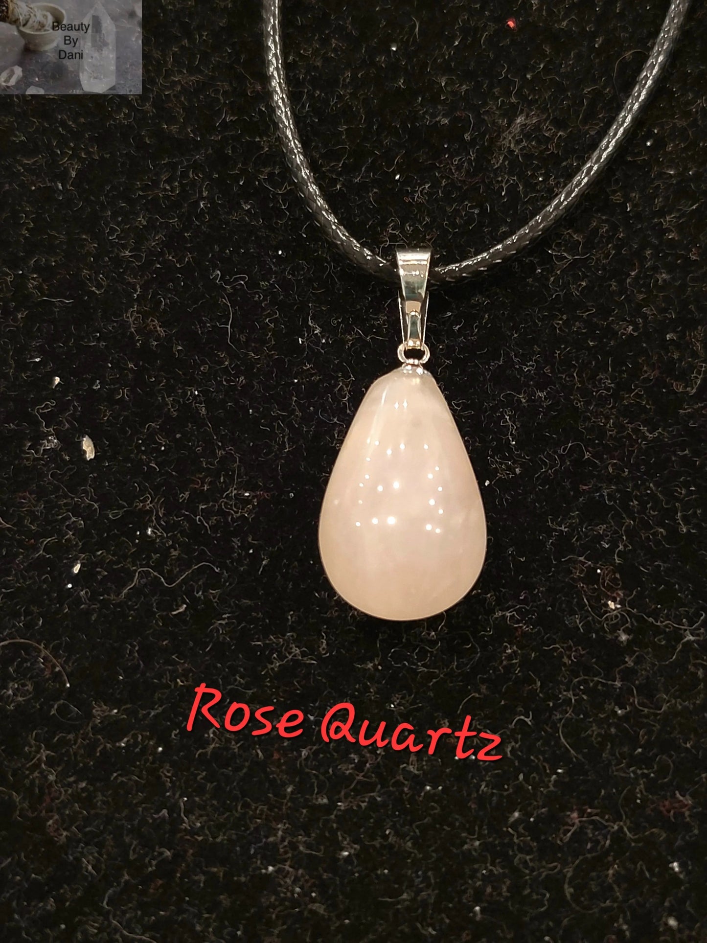 Elegant Rose Teardrop Quartz Necklace