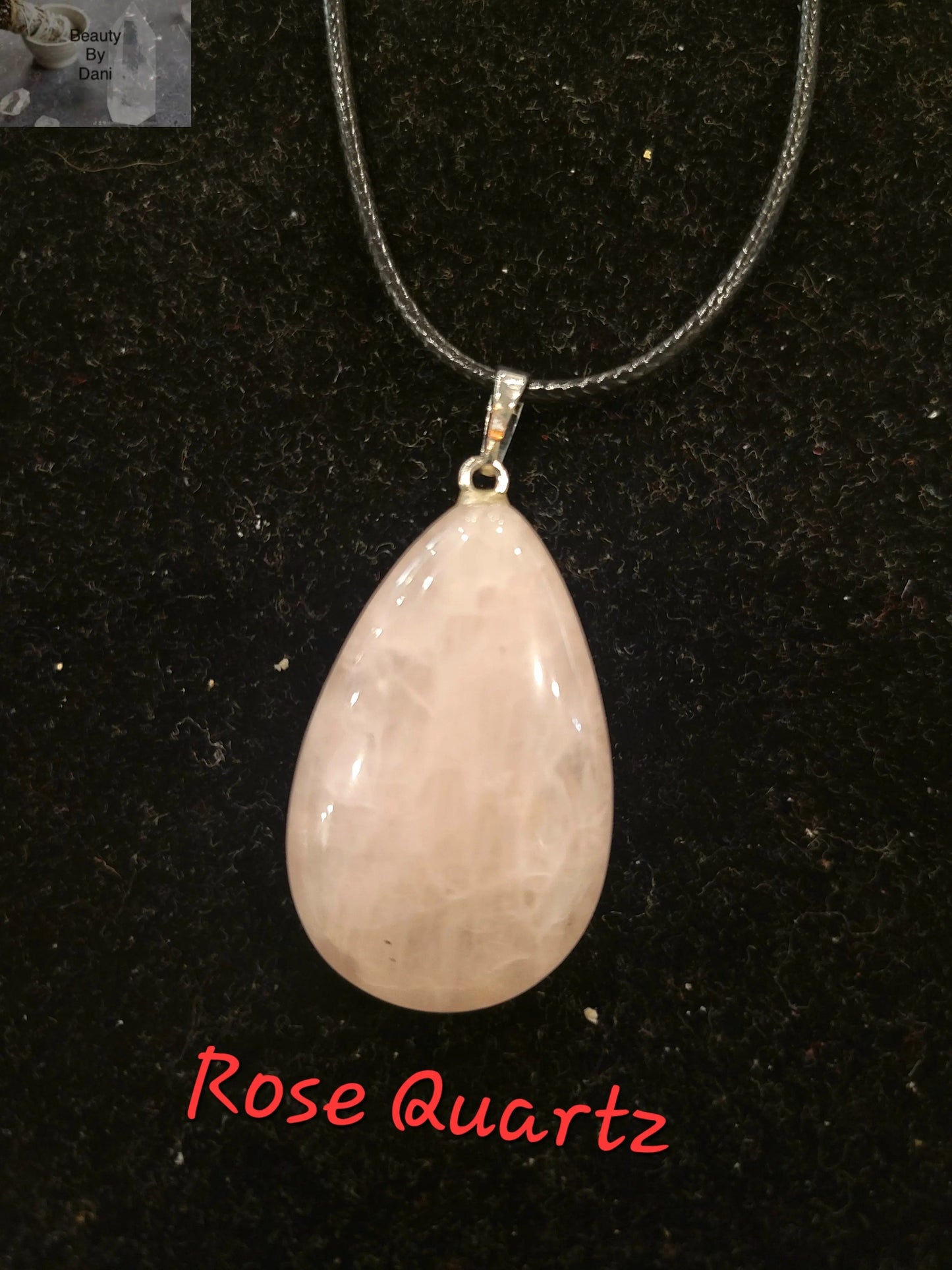 Elegant Rose Drop Quartz Necklace
