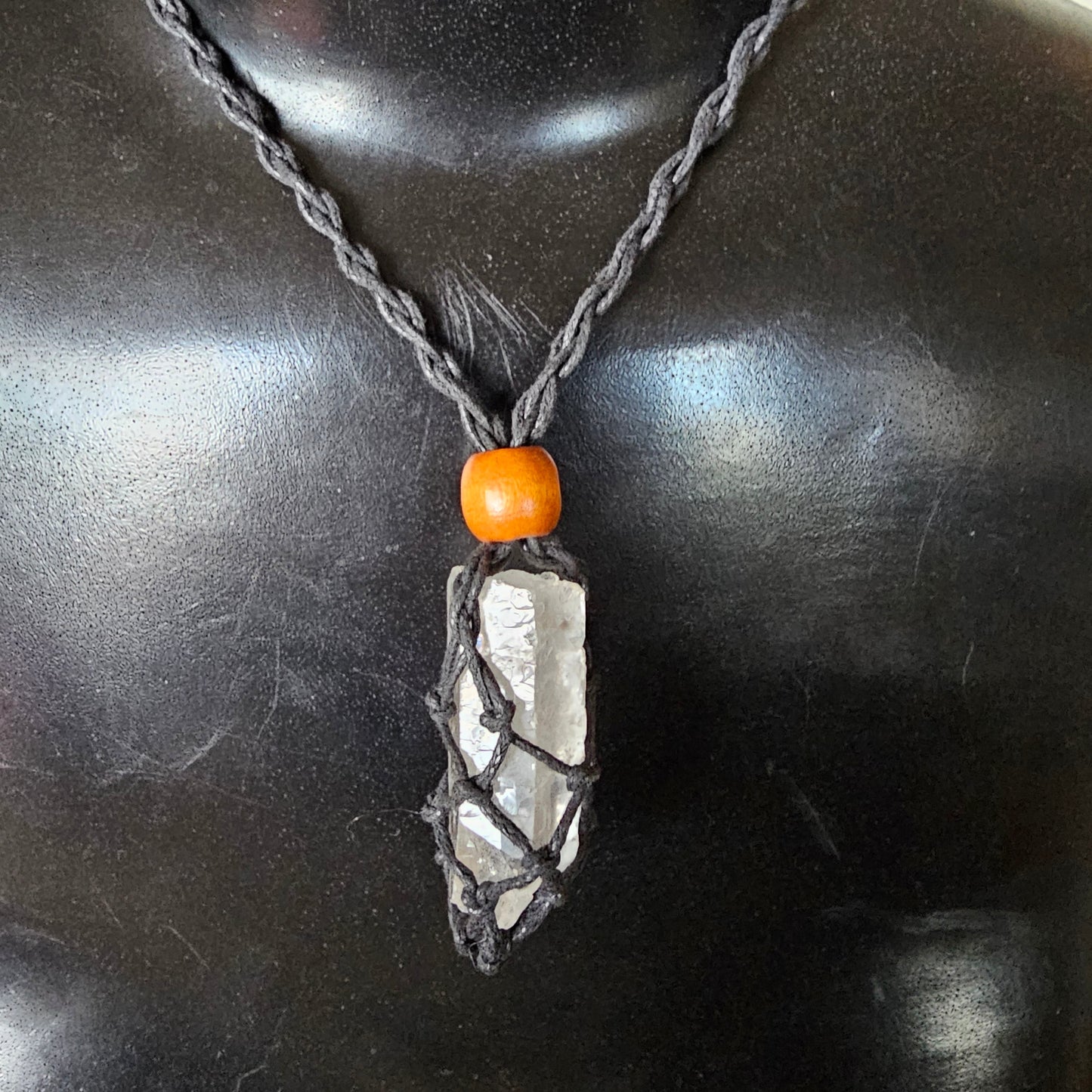 Clear Quartz Crochet Necklace