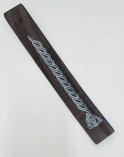 Black Triquetra Incense Burner - 10" Stick