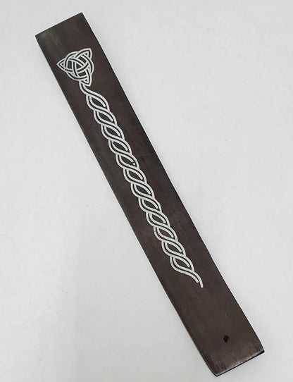 Black Triquetra Incense Burner - 10" Stick