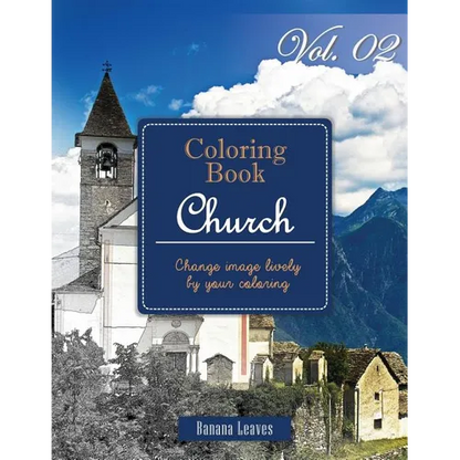 Christian Church: Gray Scale Photo Adult Coloring Book, Mind Relaxation Stress Relief Coloring Book Vol2: Series of coloring book for ad - Paperback