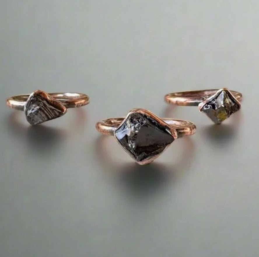 Elite Shungite Ring Handcrafted Copper Talisman For Daily Grounding