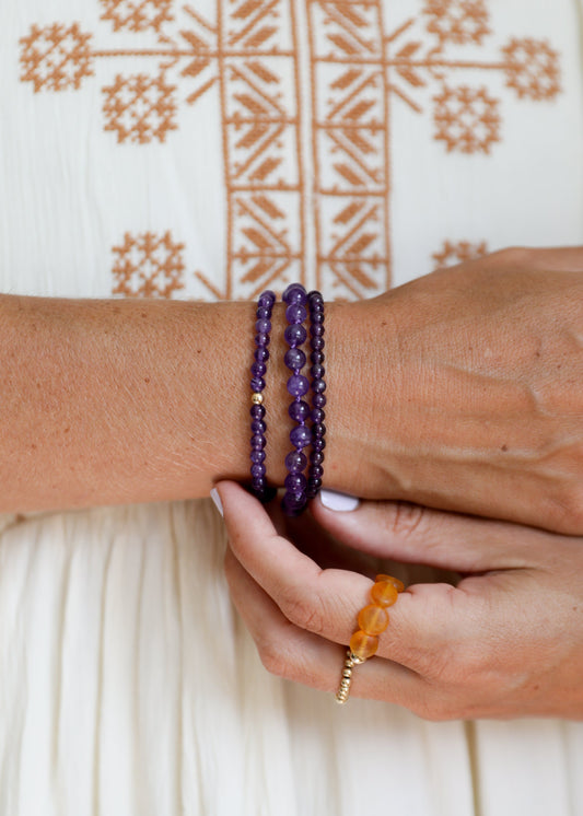 Polished Amethyst || Adult Bracelet