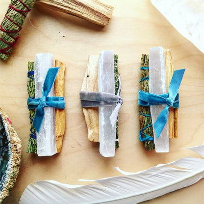Smudge, Palo Santo, Selenite Wand Bundle