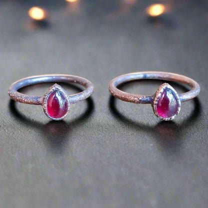 Garnet Ring — Handcrafted Copper Talisman For Grounded Energy