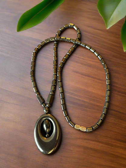 Hematite Oval Necklace