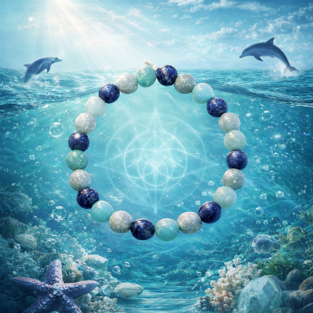 The Sea Oracle - Labradorite, Sodalite, & Amazonite Bracelet