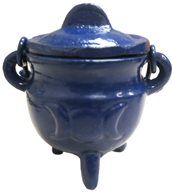 Crystalo - Tripple Moon Cast Iron Cauldron with Lid - BSW-84