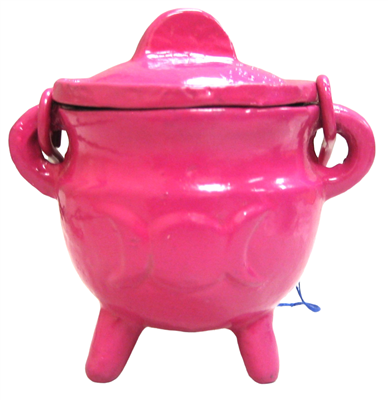Crystalo - Tripple Moon Cast Iron Cauldron with Lid - BSW-84