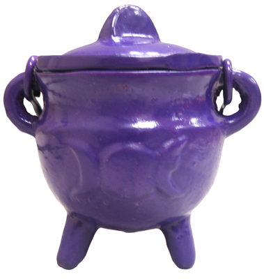 Crystalo - Tripple Moon Cast Iron Cauldron with Lid - BSW-84