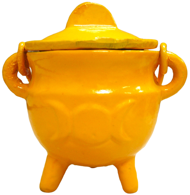 Crystalo - Tripple Moon Cast Iron Cauldron with Lid - BSW-84