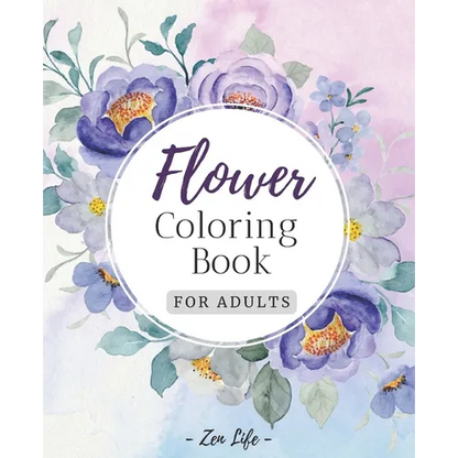 Flower Coloring Book for Adults: Botanical Garden Floral Patterns for Adults Relaxation - Paperback