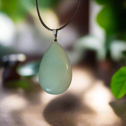 Aventurine Teardrop Pendant Necklace