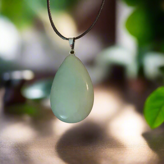 Aventurine Teardrop Pendant Necklace