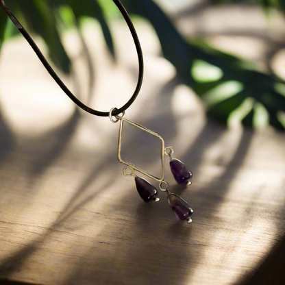 Handcrafted Amethyst Necklace for Calmness and Balance