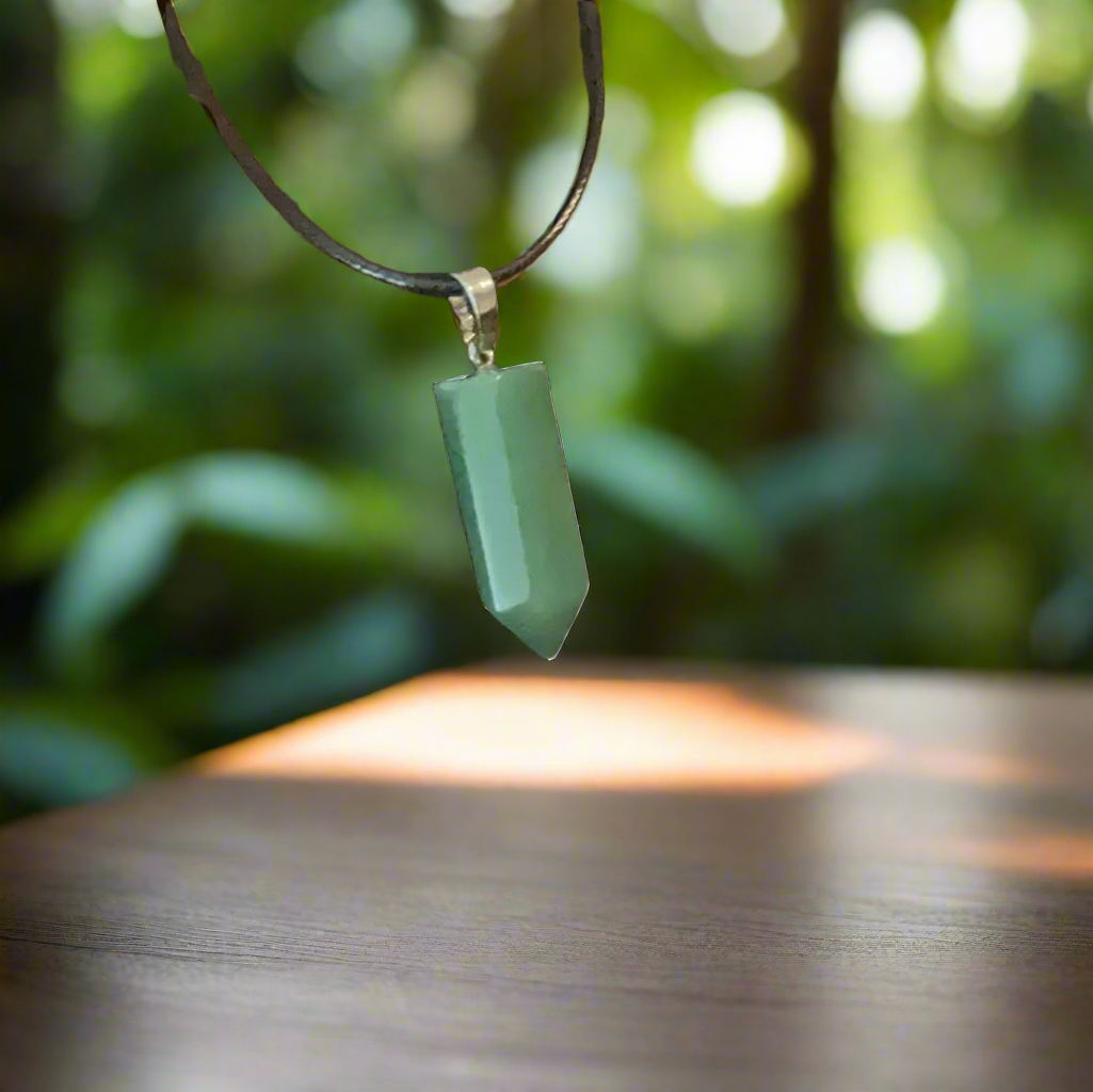 Aventurine Point Necklace - Natural Healing Crystal
