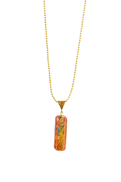 7 chakra Orgone Copper Pendant with Chain (Ships from USA!)