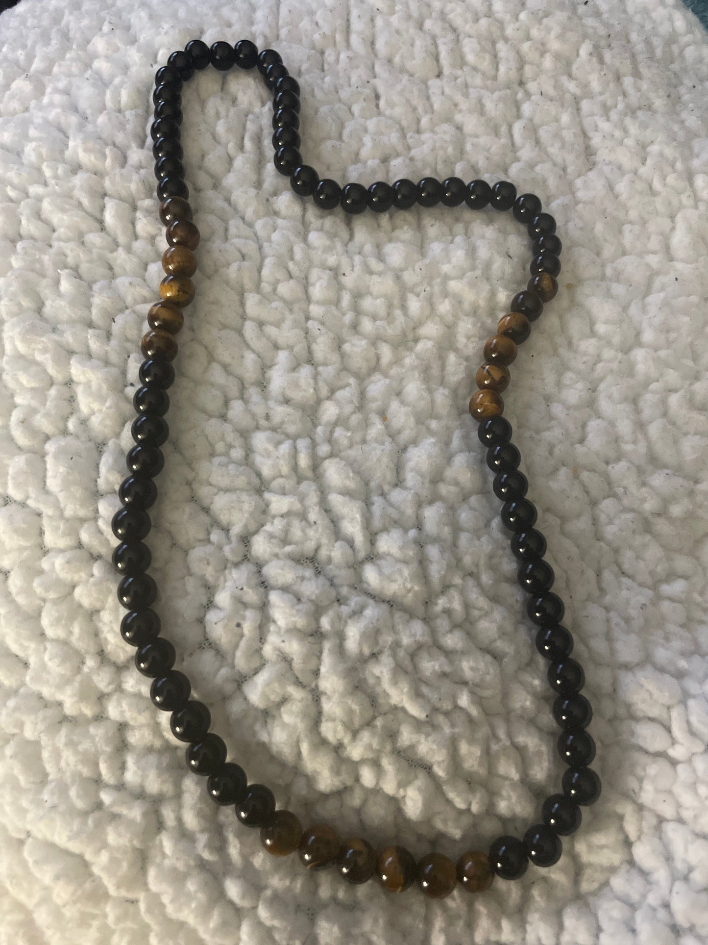 Onyx and Tiger's Eye Necklace