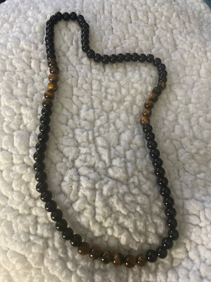 Onyx and Tiger's Eye Necklace