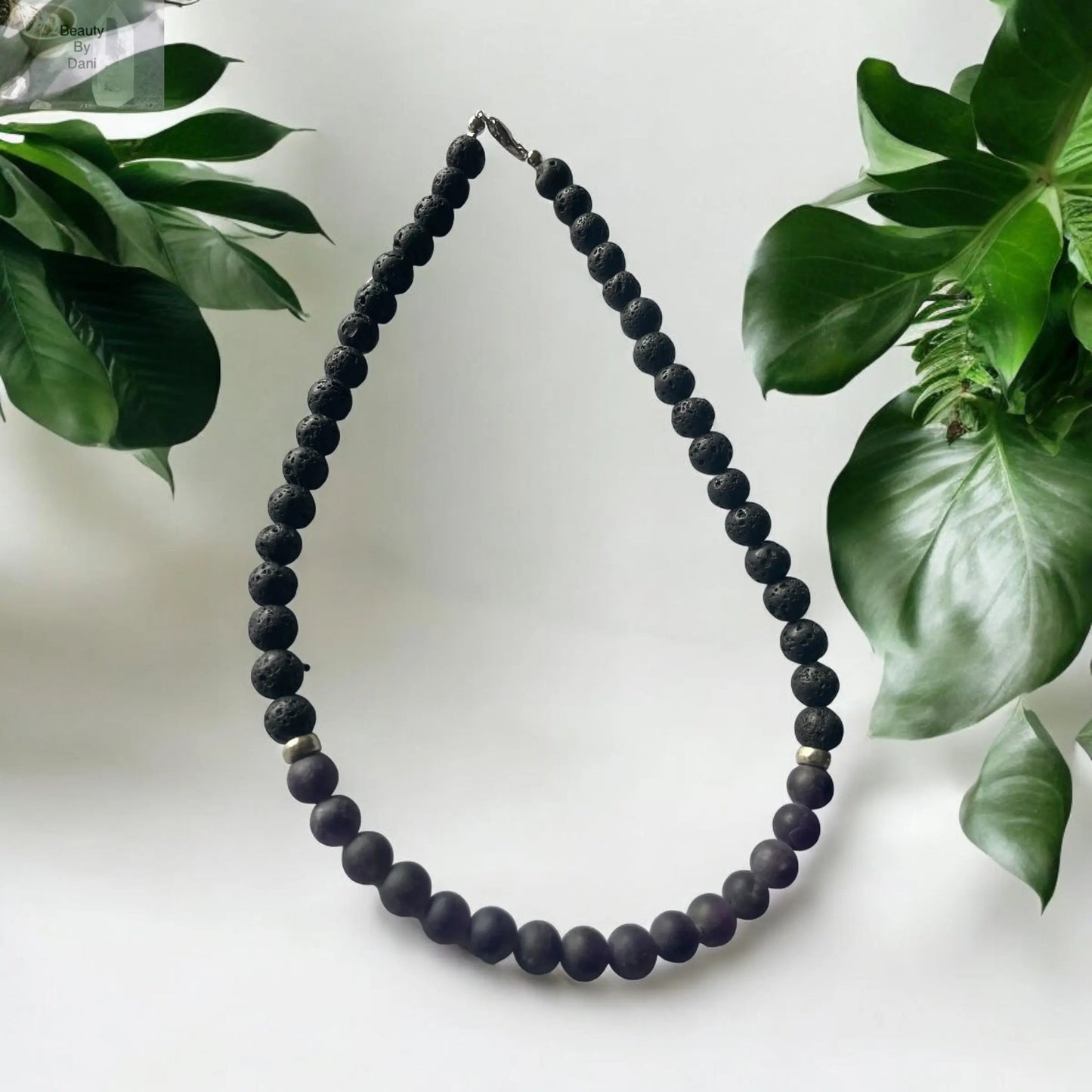 Lava and Amethyst Healing Necklace