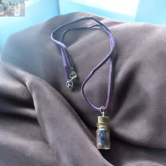 Amethyst in a Bottle Necklace