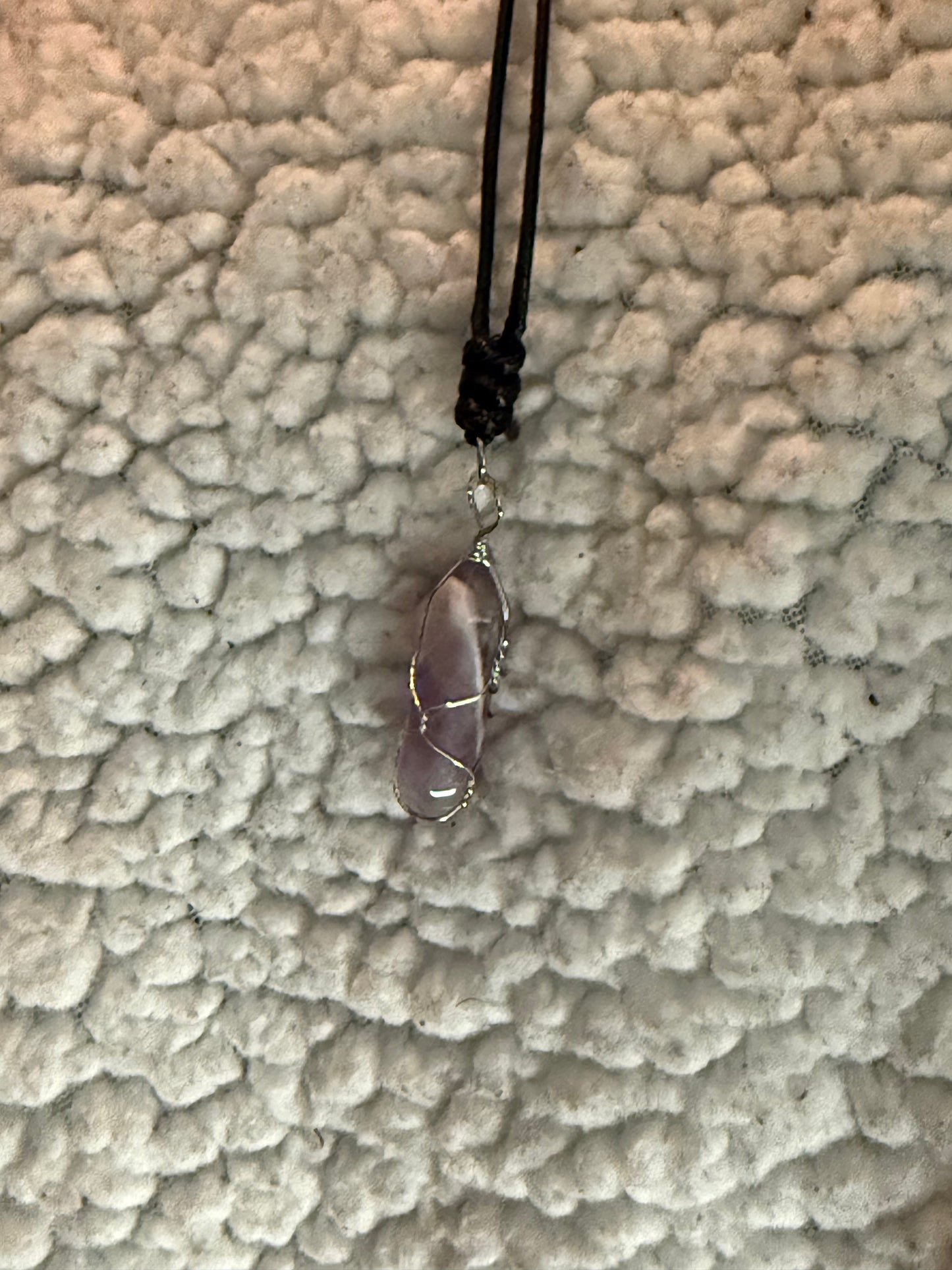 Adjustable Amethyst Pendant Necklace