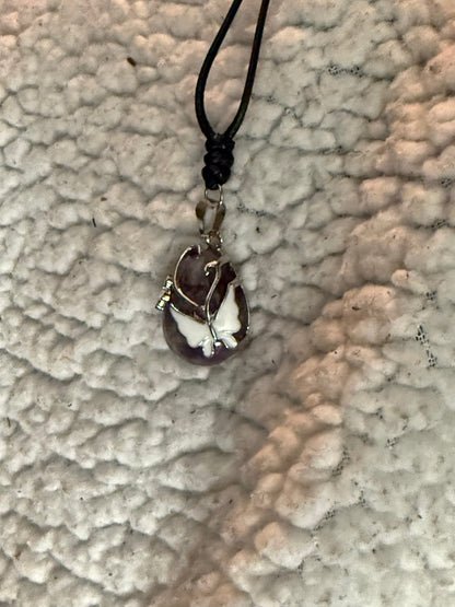 Adjustable Amethyst Pendant Necklace
