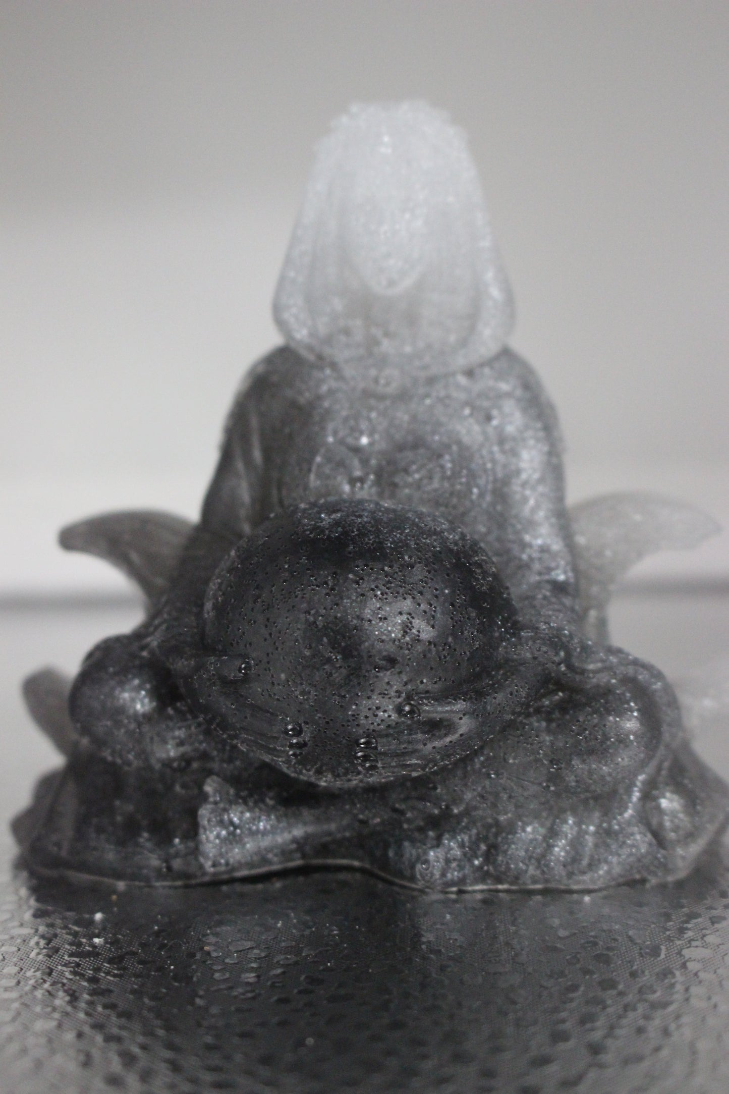 Triple Moon Goddess Handmade Resin Statue for Altar Decor