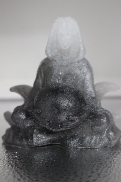 Triple Moon Goddess Handmade Resin Statue for Altar Decor