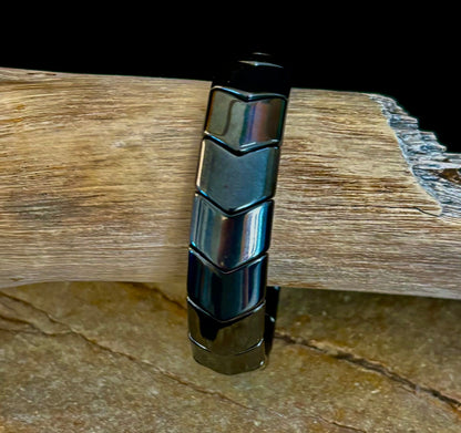 Grounded Strength Hematite Bracelet – Balance • Protection • Confidence (Medium–Large Wrists)