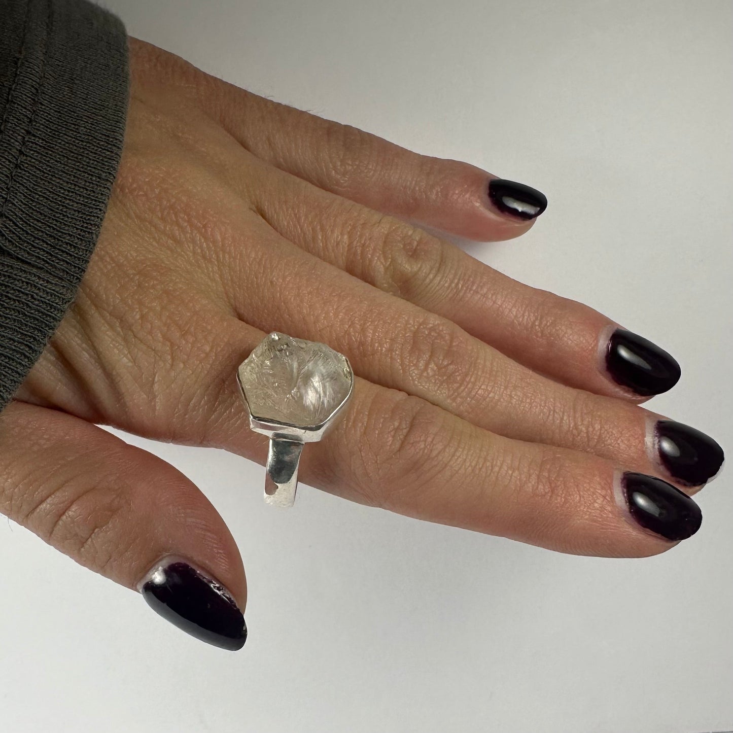 Natural Rough Quartz Ring