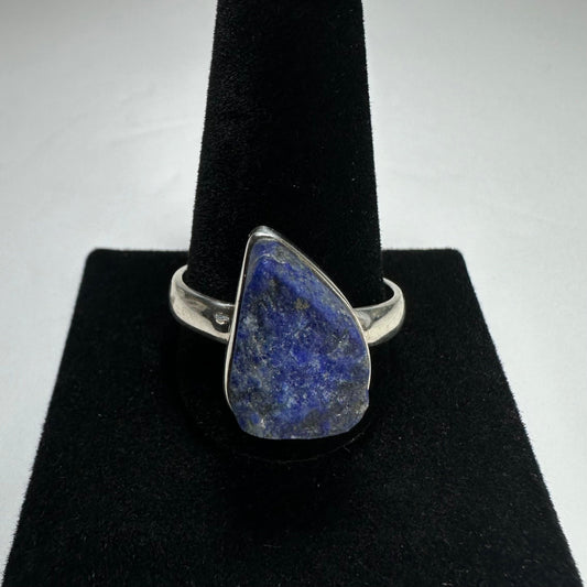 Natural Lapis Lazuli Rough Ring