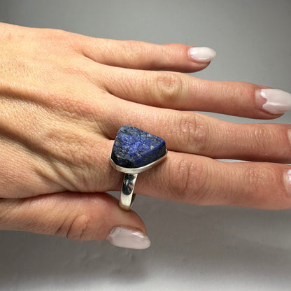 Natural Lapis Lazuli Rough Ring