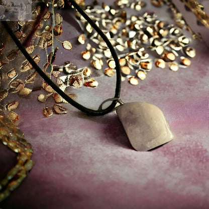 Natural Amethyst Necklace on Leather Cord