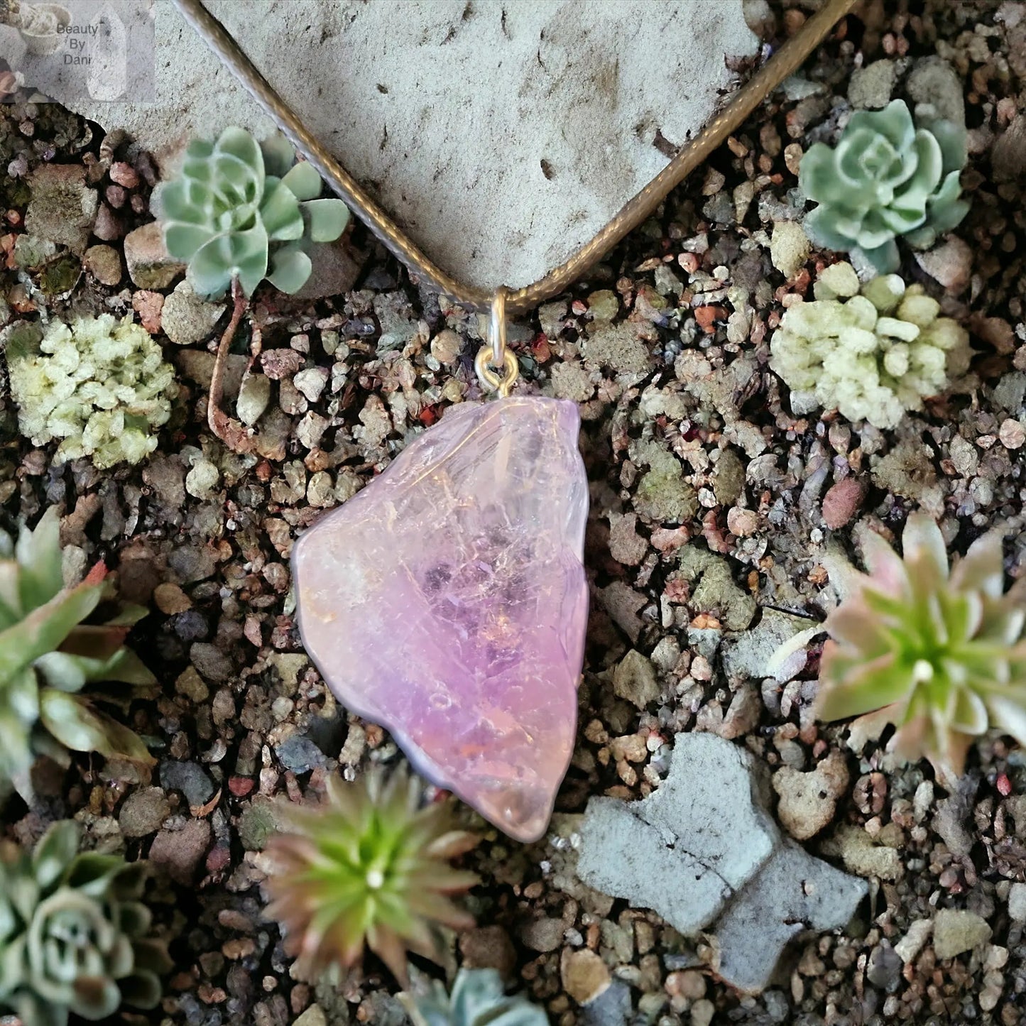Natural Amethyst Crystal Necklace