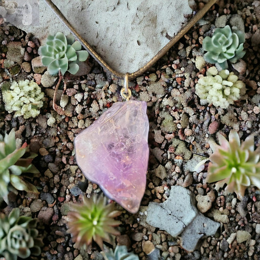 Natural Amethyst Crystal Necklace