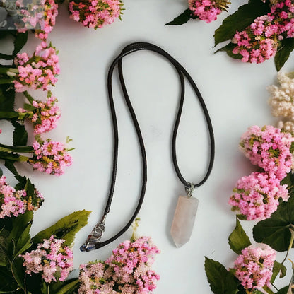Rose Quartz Hexagon point Healing Necklace