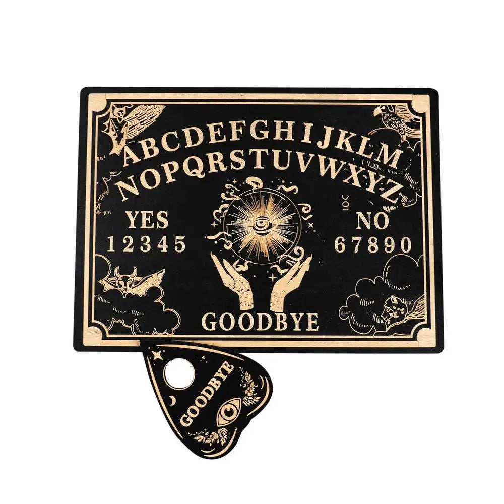12 Inch Ouija Board Wooden Divination Pendulum Board Engraved Magics Board Witch Sun Pendulum Board Kit Wiccan Altar Supplies