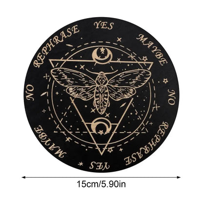 Star Pendulum Board Dowsing Divination Board Magics Meditation Decision Plate Metaphysical Message Board Witchs Altar Supplies
