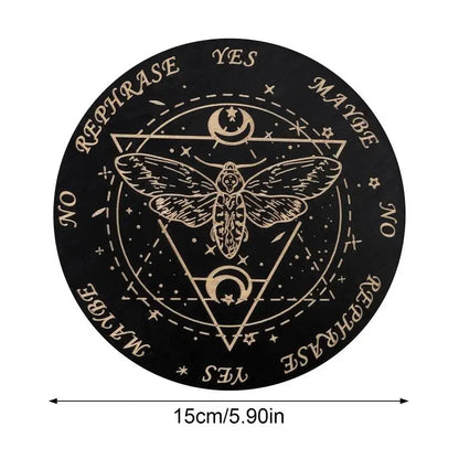 Star Pendulum Board Dowsing Divination Board Magics Meditation Decision Plate Metaphysical Message Board Witchs Altar Supplies