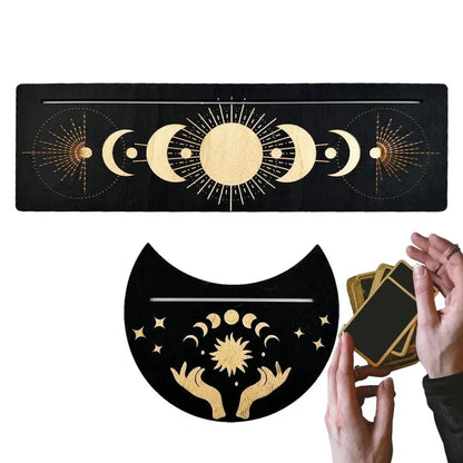 Tarot Holder Stand Wood Tarot Deck Display Holder Divination Stand Decorative Tarot Reading Accessories Tarot Gifts For Friends
