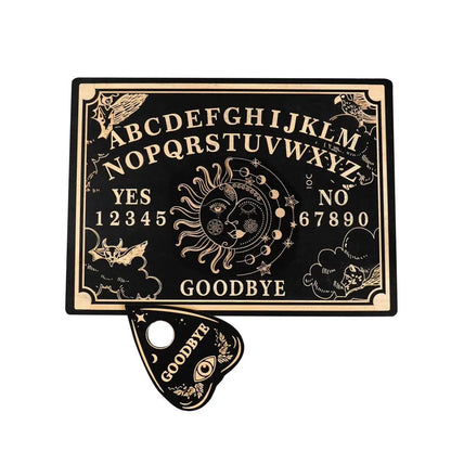 12 Inch Ouija Board Wooden Divination Pendulum Board Engraved Magics Board Witch Sun Pendulum Board Kit Wiccan Altar Supplies